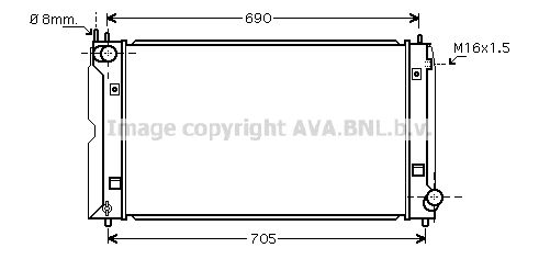 AVA QUALITY COOLING Радиатор, охлаждение двигателя TOA2386